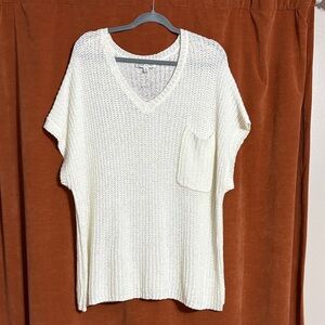 She + Sky Short Sleeve Sweater 2X